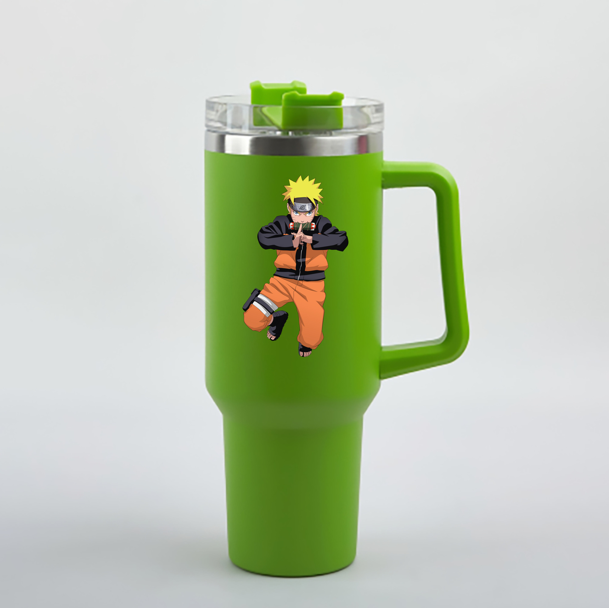 （画像用） NARUTO -ナルト- うずまき ナルト Uzumaki Naruto 1200mL車用タンブラー - クリスタルステッカー（プラスチックストロー付き）